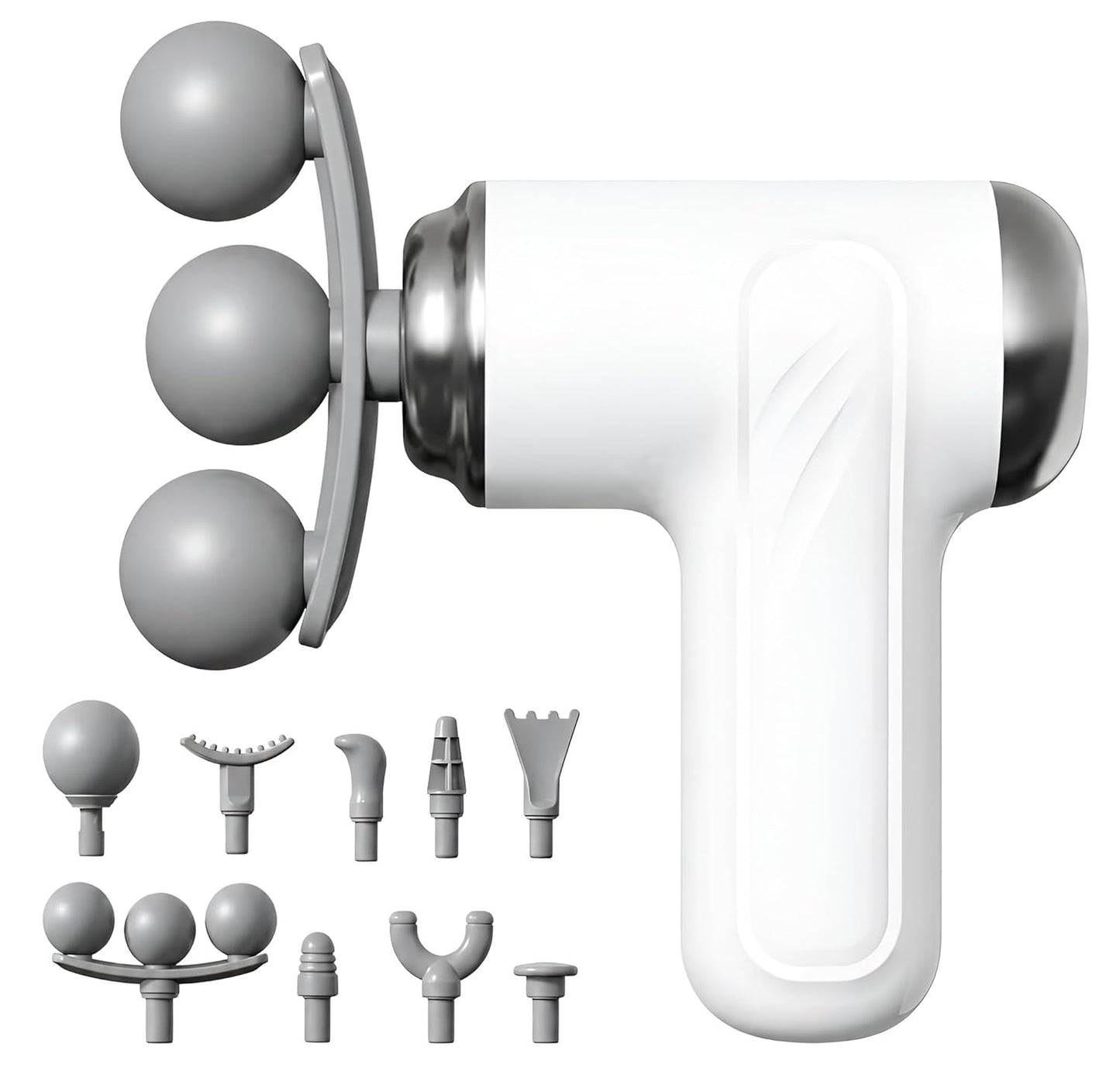 Massage Gun for Pain Relief & Muscle Recovery, Deep Tissue Percussion Massager with 6 Heads, Long Battery Life, Quiet Portable Handheld Body Massager for Gym & Home Use