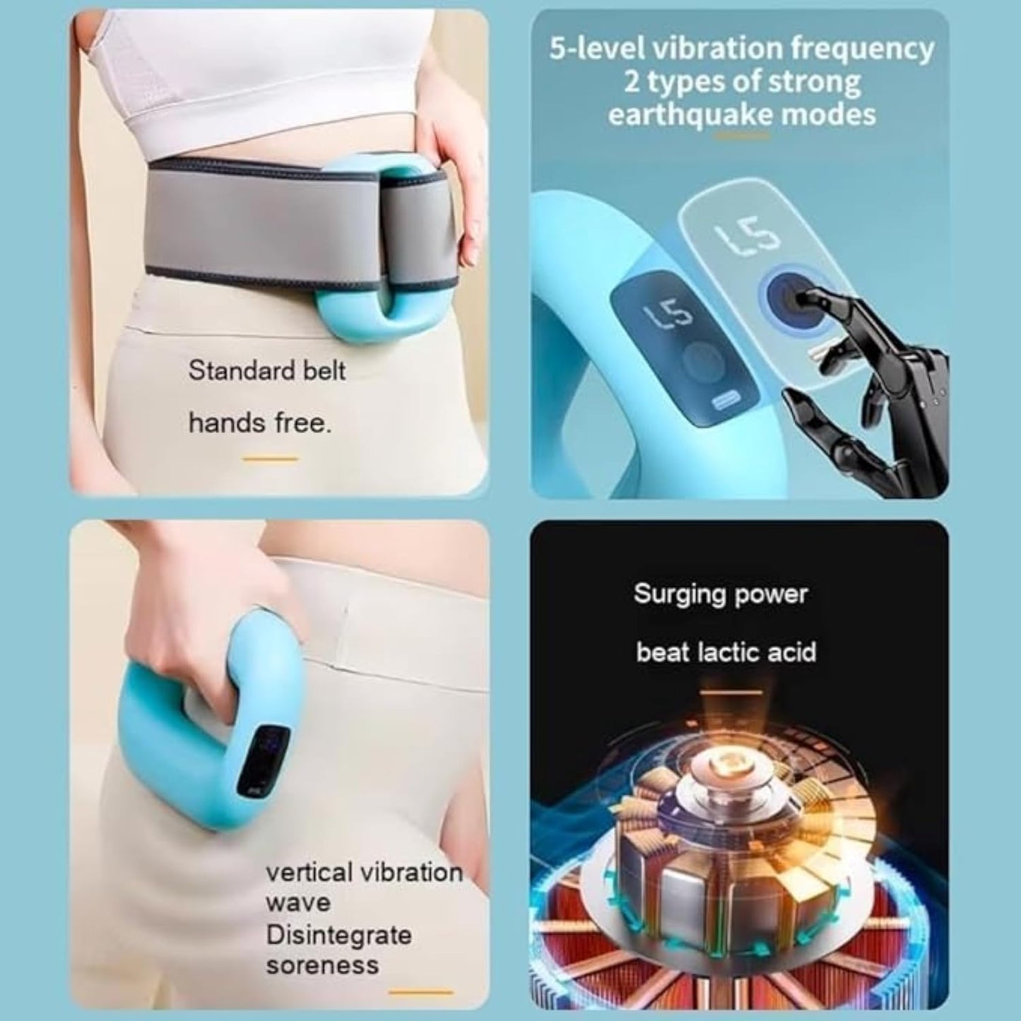 Multifunctional Full-Body Fascial Ring, Deep Tissue Vibrations,High-Frequency Vibration, Adjustable Massage Modes,Portable Electric Fascia Blaster for Muscle Knot Recovery & Relaxation (G2)