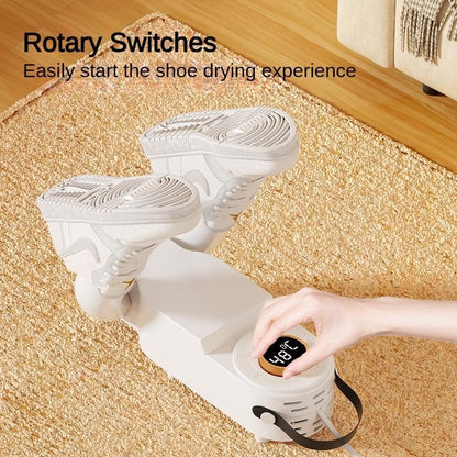 Electric Shoe Dryer Machine with PTC 48°C Heating & UV Sterilization | Portable Fast Drying Shoe Dryer for Home Adjustable Timer, 360° Air Circulation for Shoes, Boots & Sneakers (White)