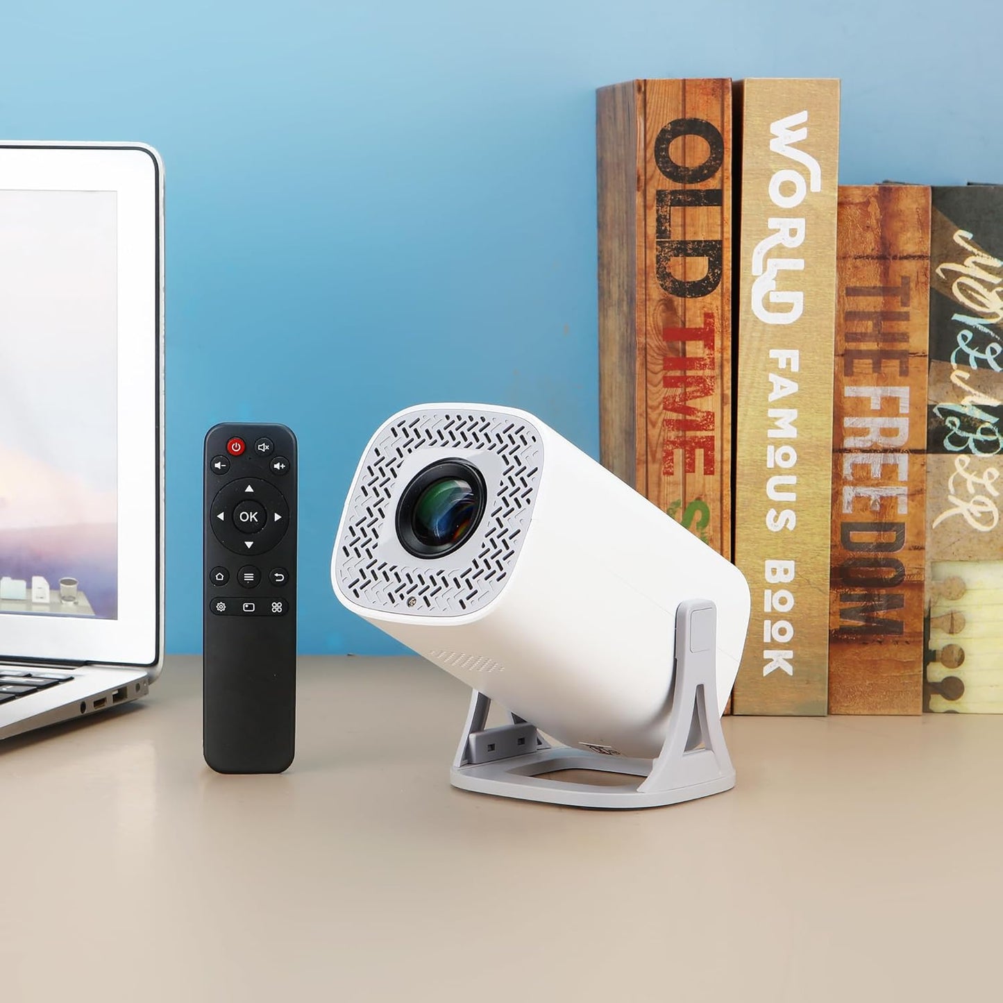 MZ TP1 (MINI Projector) with Bluetooth & Multiple Input Option, 180° Rotatable 1GB RAM & 8GB ROM LCD Portable Projector