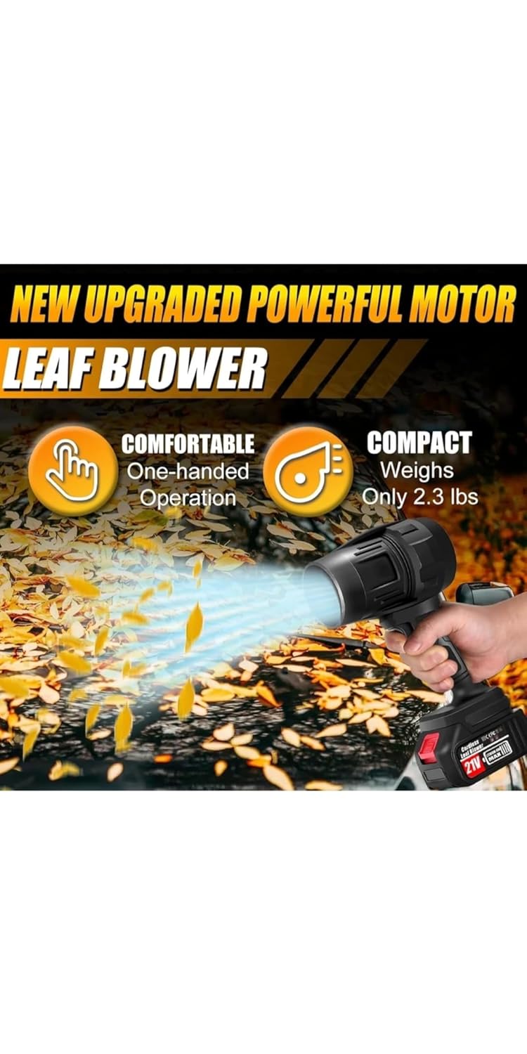 MZ F91 Cordless Turbo Jet Fan Blower 18.5V Rechargeable Battery Operated Air Duster, High Speed Cleaning Blower with Charger & Carry Case for Car, Computer, Home & Workshop